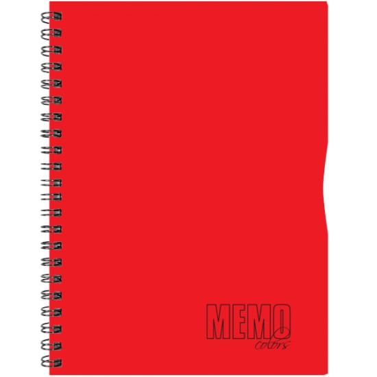 MEMO COLOR A4 RUUT, PLASTIKKAANED, 80 LK, VÄRVILINE ÄÄR, PERFO AUGUD