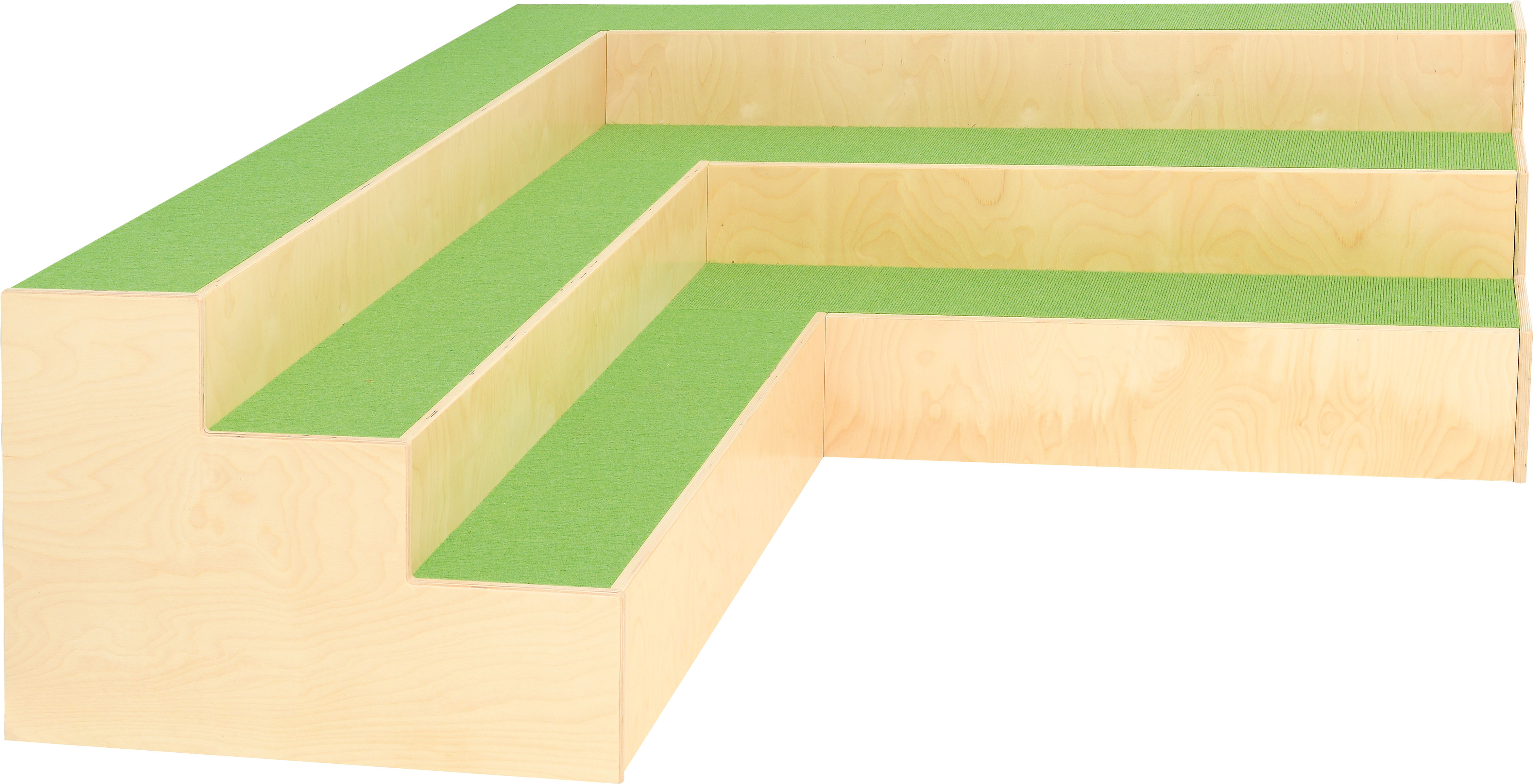 NURGAPLATVORM KOOS 3-ASTMELISTE TREPPIDEGA