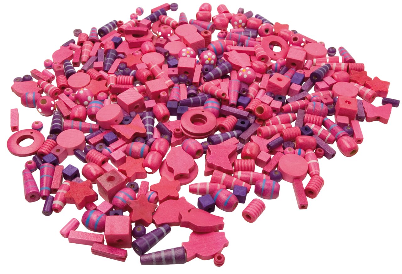 PUIDUST PÄRLID ERIKUJULISED ROOSAD LILLAD