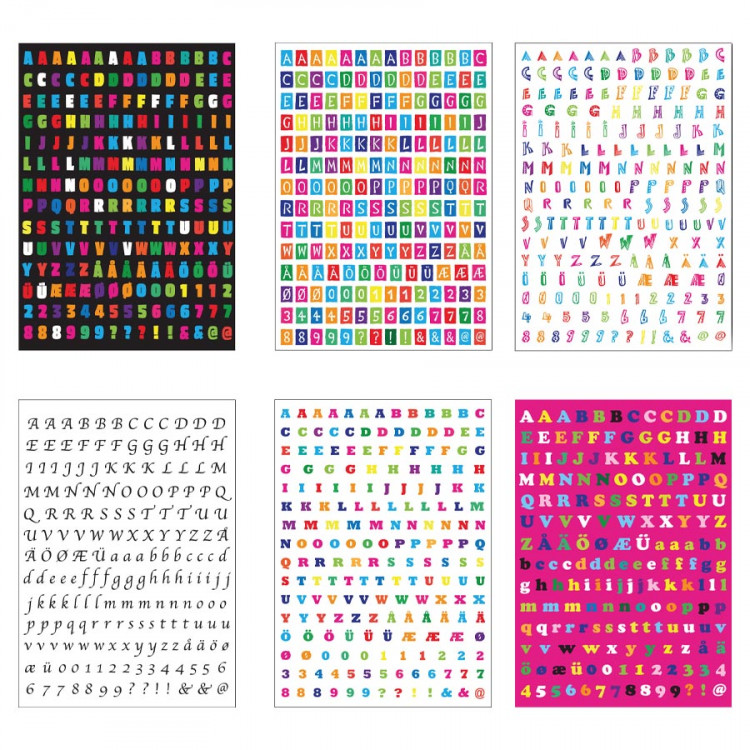 KLEEBISED TÄHESTIK 1100TK, 6 LEHTE