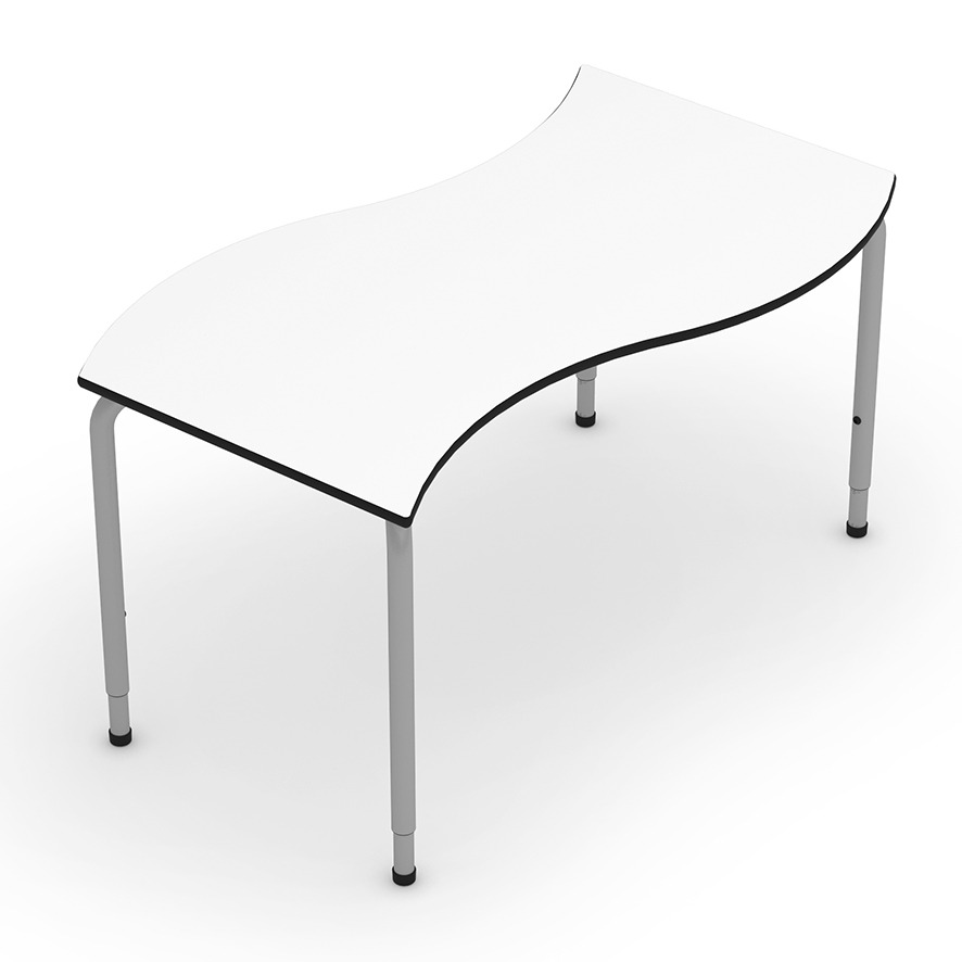 LAUD WAVE 4-KOHALINE 130 x 65 cm, h 46 - 77 cm VALGE, SOBIB KA RÜHMATÖÖKS