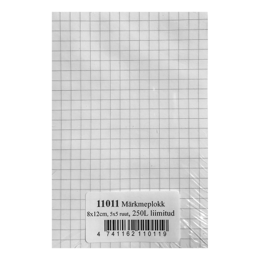 MÄRKMEPLOKK 80x120mm; RUUT 5x5mm; 250L, LIIMITUD