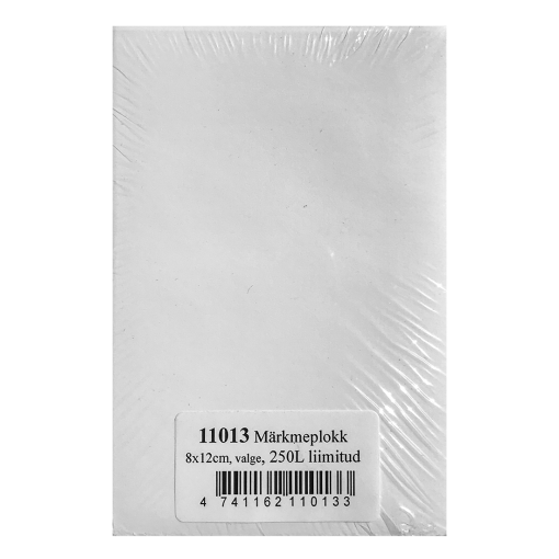 MÄRKMEPLOKK 80x120mm; VALGE; 250L, LIIMITUD