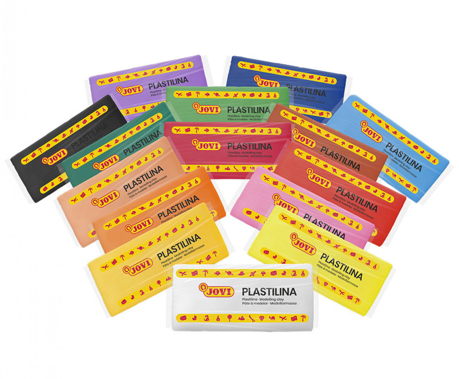 PLASTILIIN JOVI 150 g x 15 VÄRVI