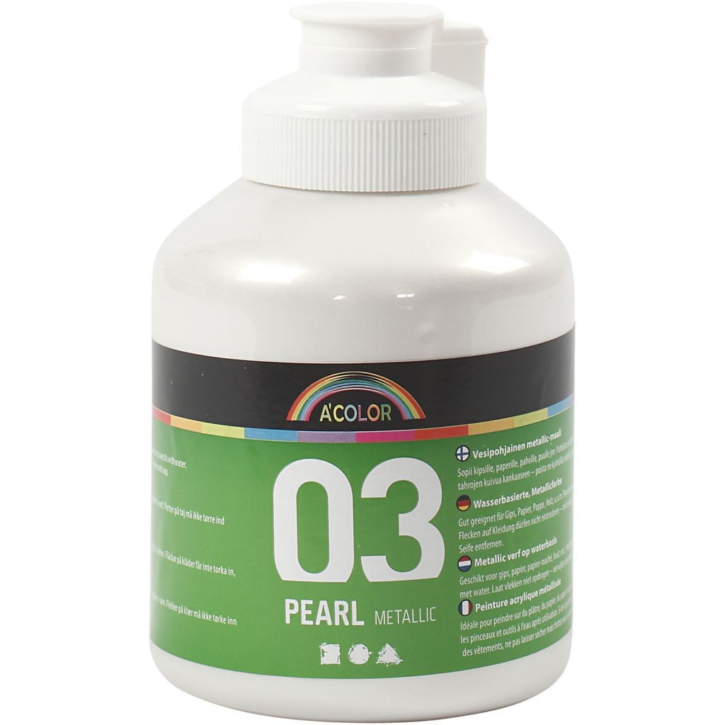 AKRÜÜLVÄRV A-COLOR METALLIC 500 ml VALGE PÄRLMUTTER
