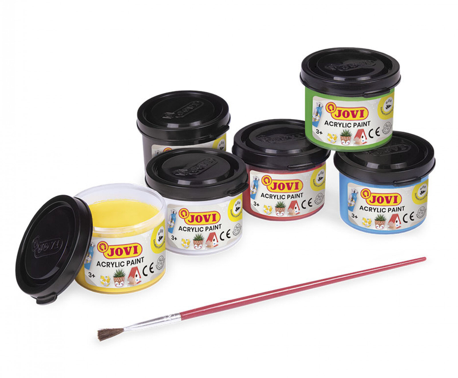 AKRÜÜLVÄRV JOVI DECOR 55 ML X 6 VÄRVI + PINTSEL