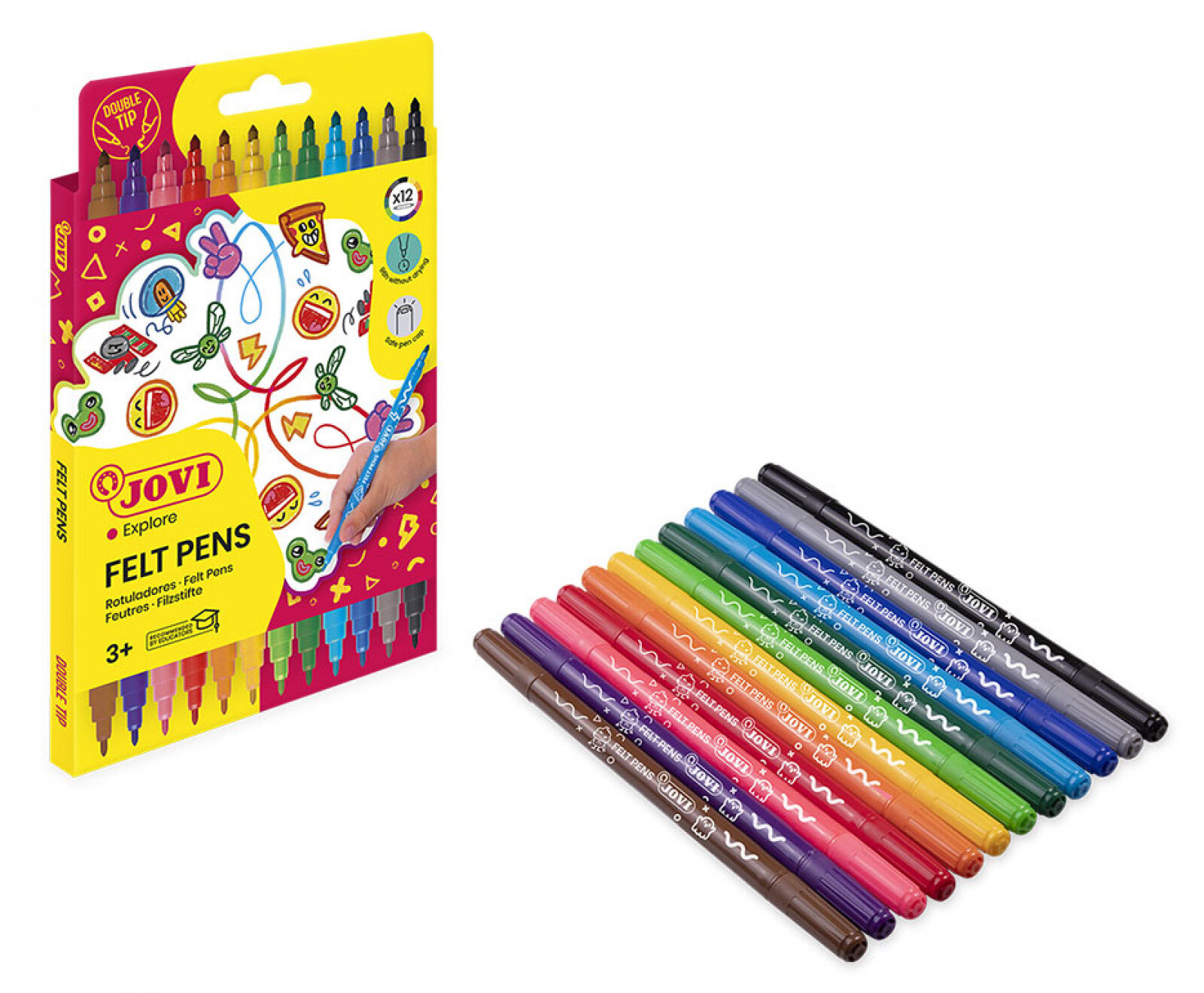 VILTPLIIATSID JOVI KAHEPOOLSED 12 VÄRVILISED ümmargused