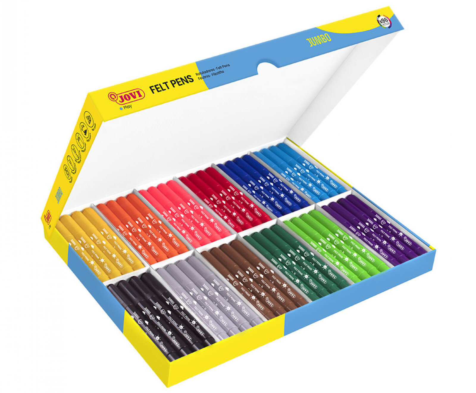 VILTPLIIATSID JOVI MAXI 8 x 12 VÄRVI = 96 tk ümmargused / jämedad