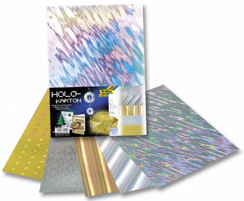 HOLOGRAMM KARTONG 230g/m², 25x35cm 5 LEHTE, ERINEVAD DISAINID