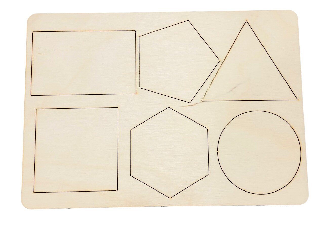 GEOMEETRILISED KUJUNDID A5 1TK: -3mm VINEERIST TOORIKUD