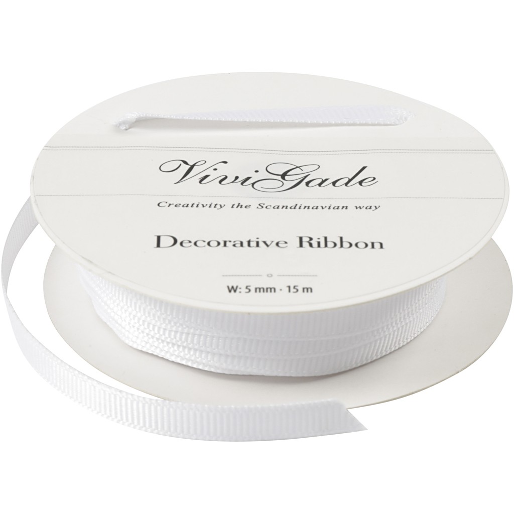 DEKORATIIVNE PAEL, 5 mm, VALGE, 15m