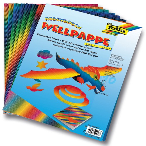 3D-LAINELINE KARTONG VIKERKAAREVÄRVILINE 25x35cm 10 LK