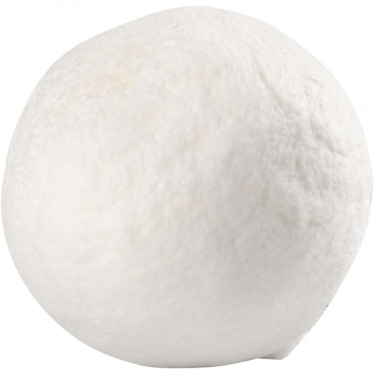 VALGE, PUUVILLANE PALLIKE Ø 12 MM, 25 TK