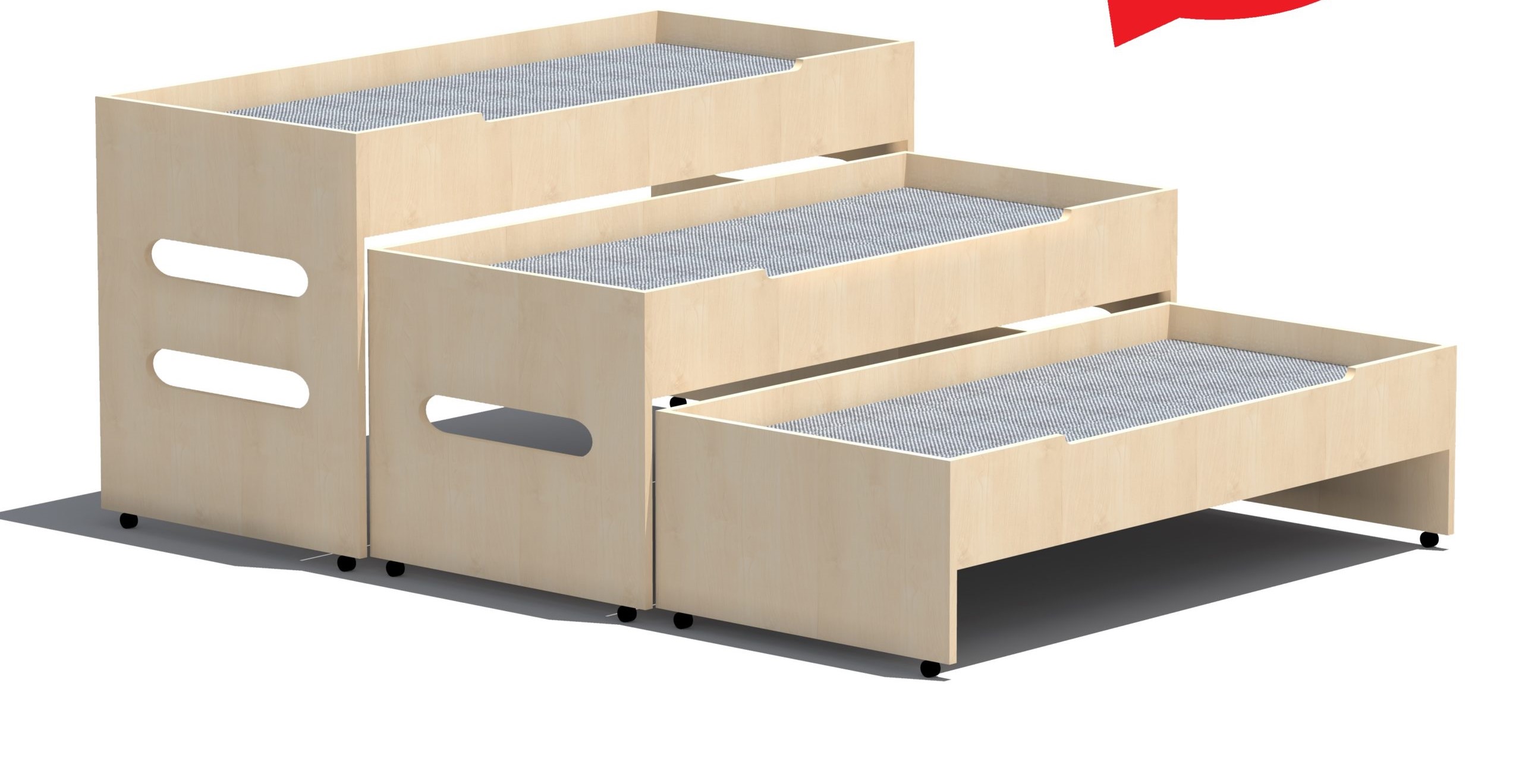 SAHTELVOODI 3-KOHALINE KASEVINEERIST