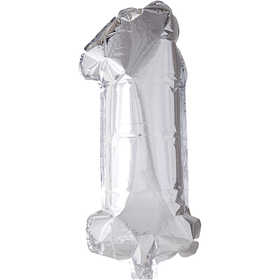 Õhupall nr. 1 H: 41 cm, 1 tk, hõbedane