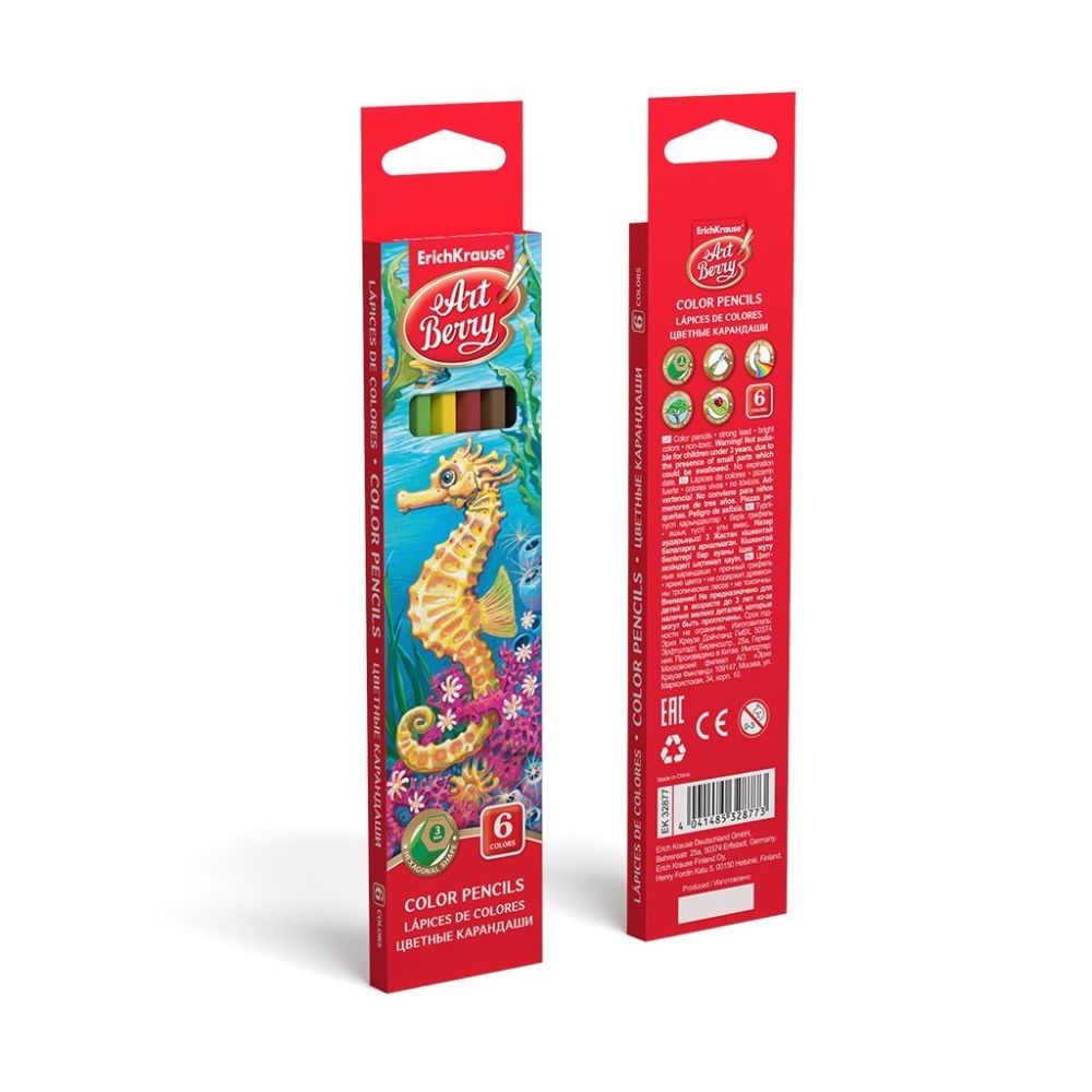 Värvipliiatsid EK 6 värvi