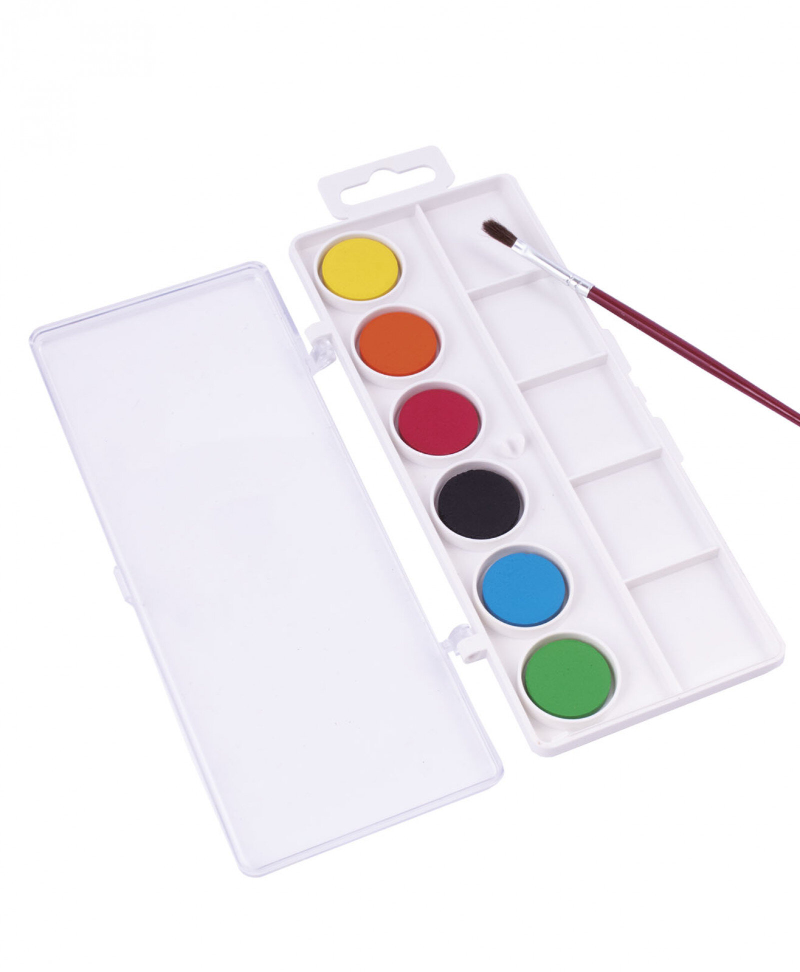 VESIVÄRVID / AKVARELLVÄRVID JOVI 6 VÄRVI Ø 22 mm + PINTSEL