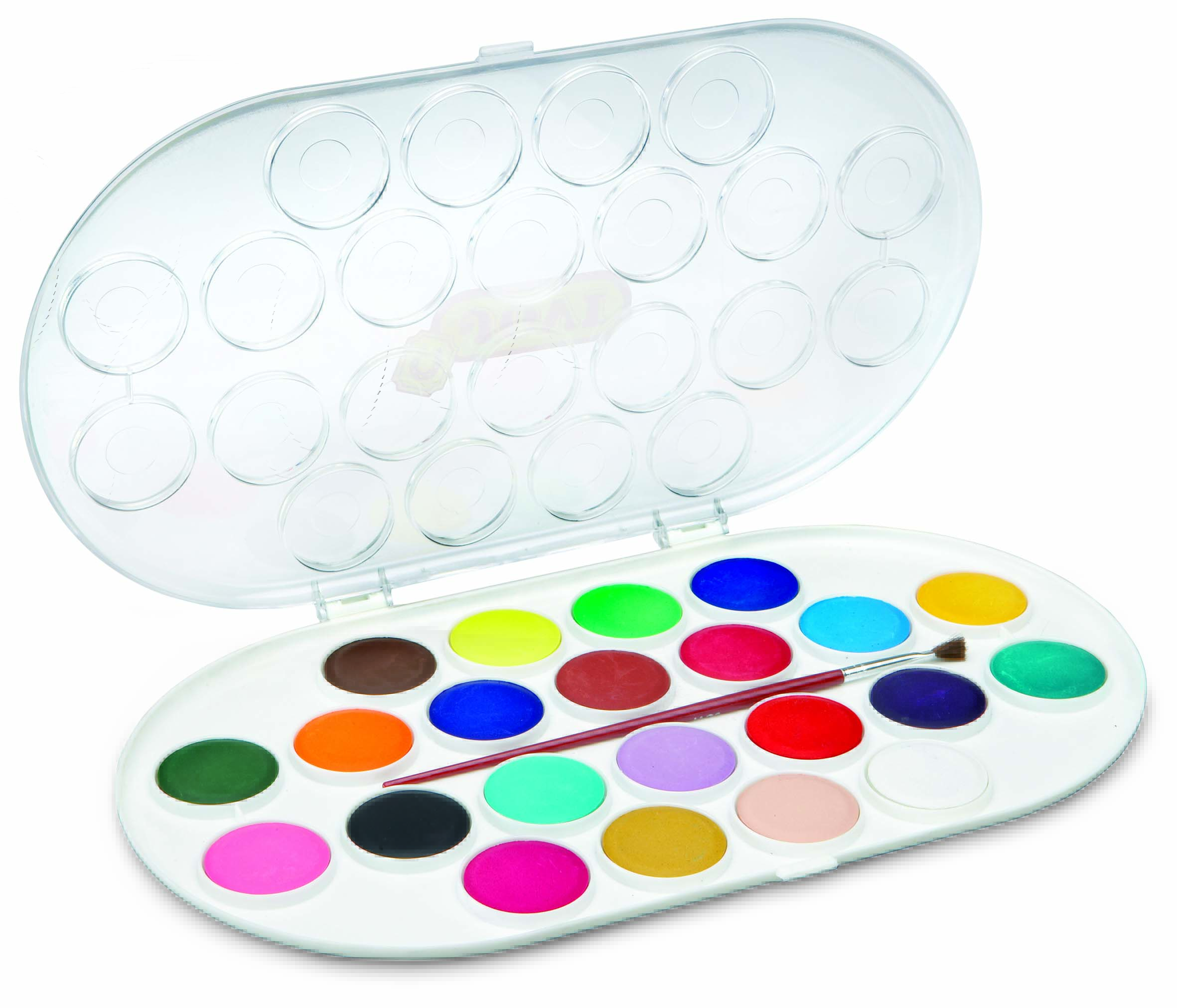 VESIVÄRVID / AKVARELLVÄRVID JOVI 21 VÄRVI Ø 30 mm + PINTSEL