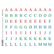 TÄHEKOMPLEKT LIIKUV AABITSALE VÄRVILINE