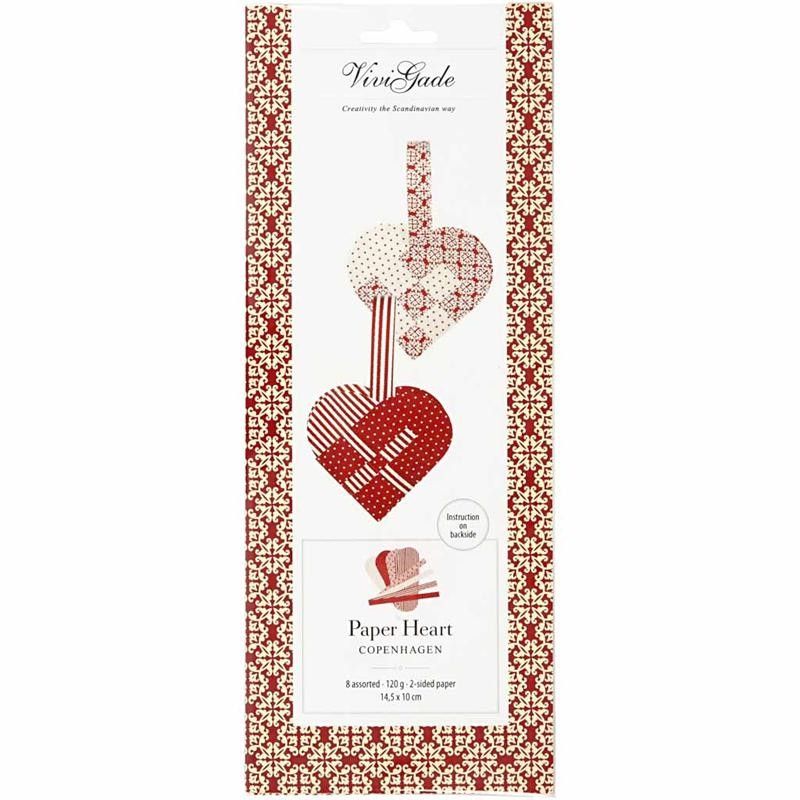 PABERIST SÜDAMETE MEISTERDAMISE KOMPLEKT,14,5x10 cm, 120 g, 8 TK