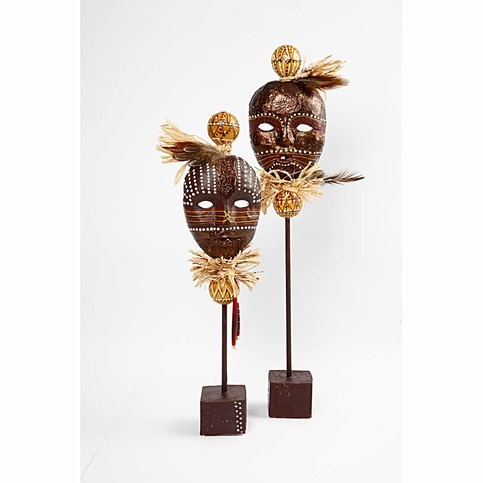 KOOLITUS AAFRIKA MASKI VALMISTAMINE VÄLJASÕIDUGA TELLIJA JUURDE TAVALISELT ca15 INIMEST