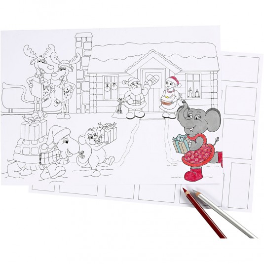 JÕULUKALENDER 30 X 42 CM 5 TK