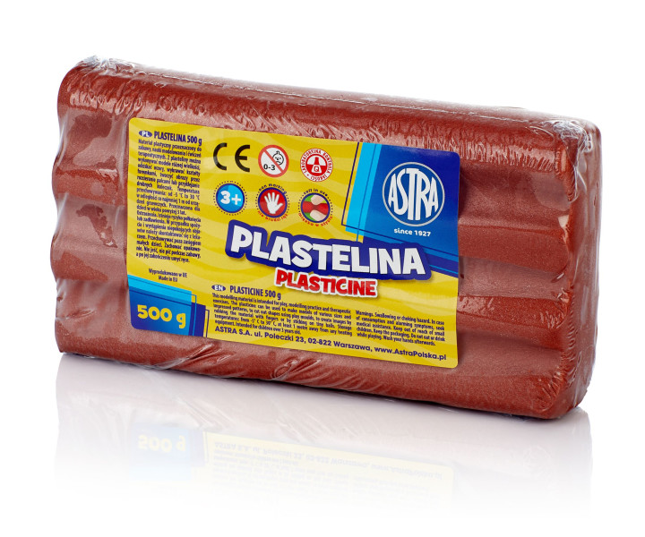 PLASTILIIN ASTRA 500 g SÄDELEV PRONKS
