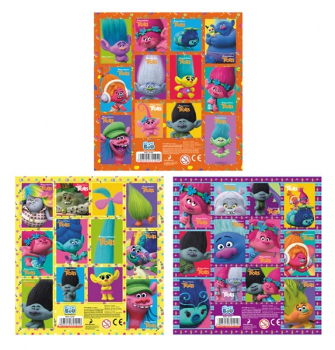 KLEEBISED TROLLID 16X16CM