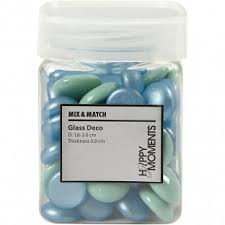 KLAASIST POOLPÄRLID D: 18-20 mm, SINISED