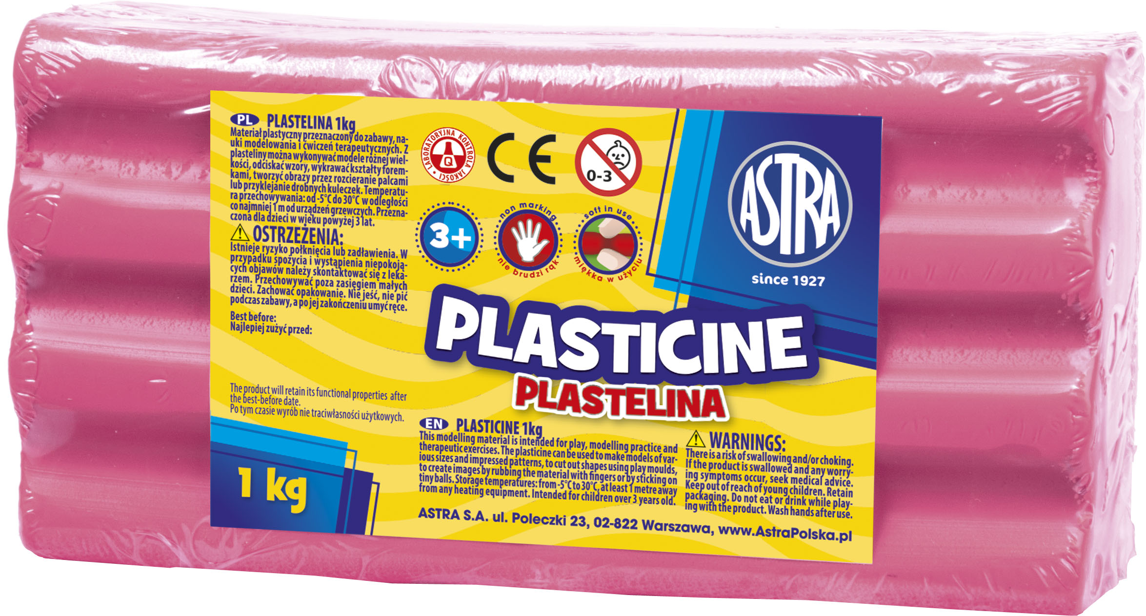 PLASTILIIN ASTRA 1000 g HELEROOSA