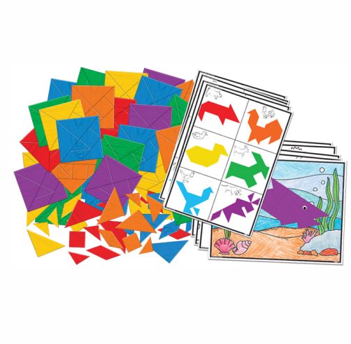 TANGRAM PUSLE TÜKID 700 tk, 100 PUSLE PANEELI