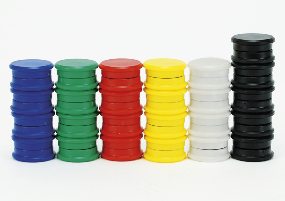 MAGNETITE KOMPLEKT, D 24MM, 50TK, VÄRVILISED