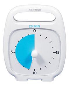 TIME TIMER PLUS 20min, 14x18cm VALGE